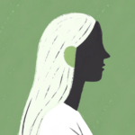 female avatar head silhouette icon